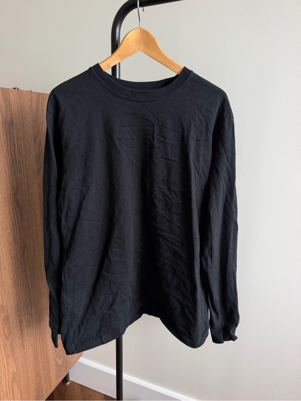 Province of Canada Black Long-Sleeve Crewneck T-Shirt Size M